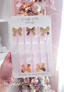 Coquette Bow Coffee Stirrers