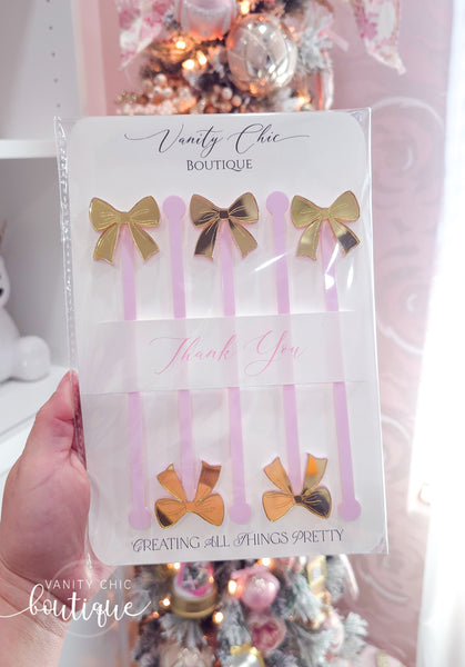 Coquette Bow Coffee Stirrers