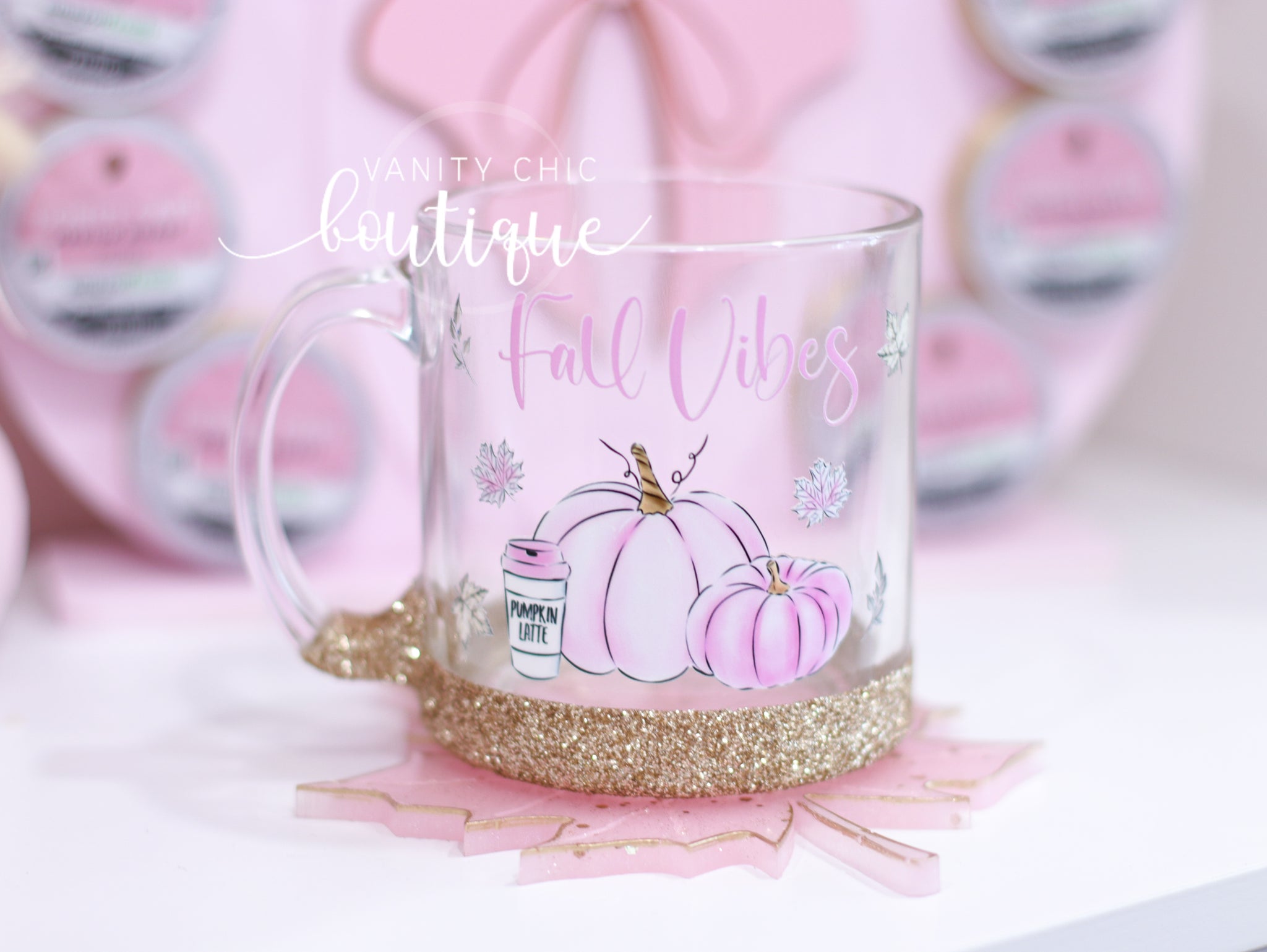 Fall Vibes Glass Coffee Mug