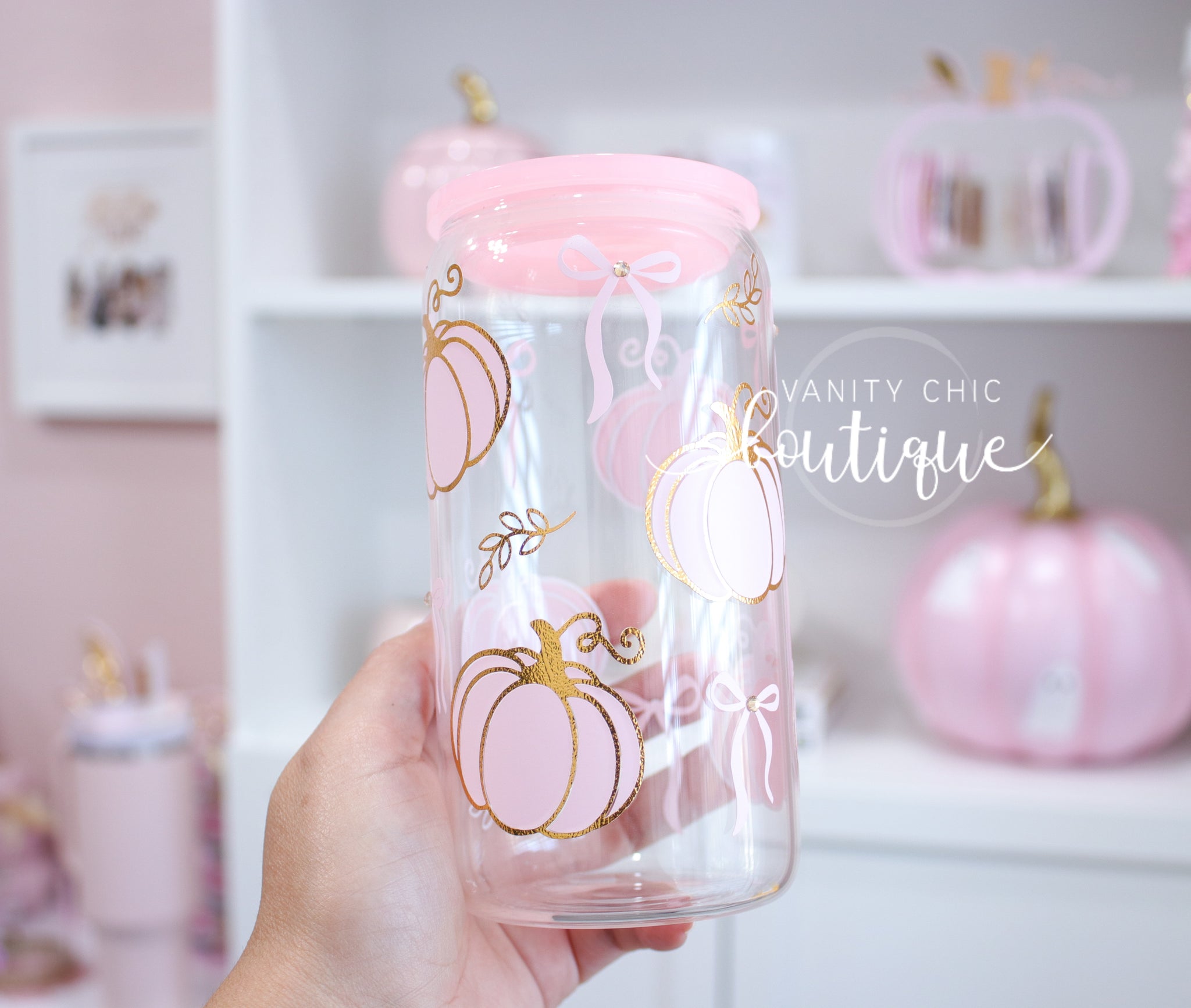 Autumn Coquette Glass Can