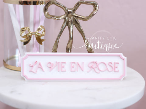 La Vie en Rose Coffee Bar Street Sign