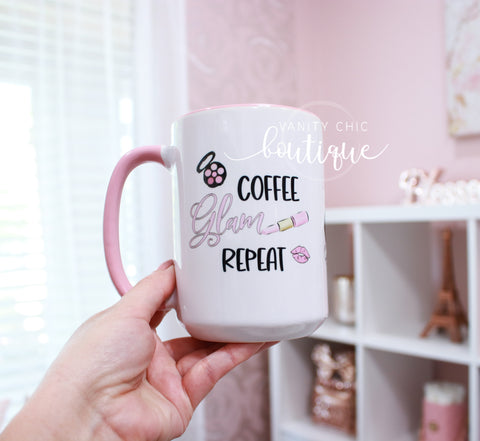 Coffee, Glam, Repeat Coffee Mug