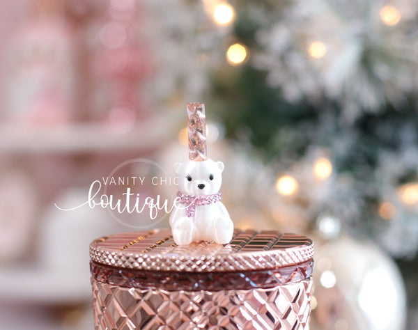 Polar Bear Princess Straw Topper