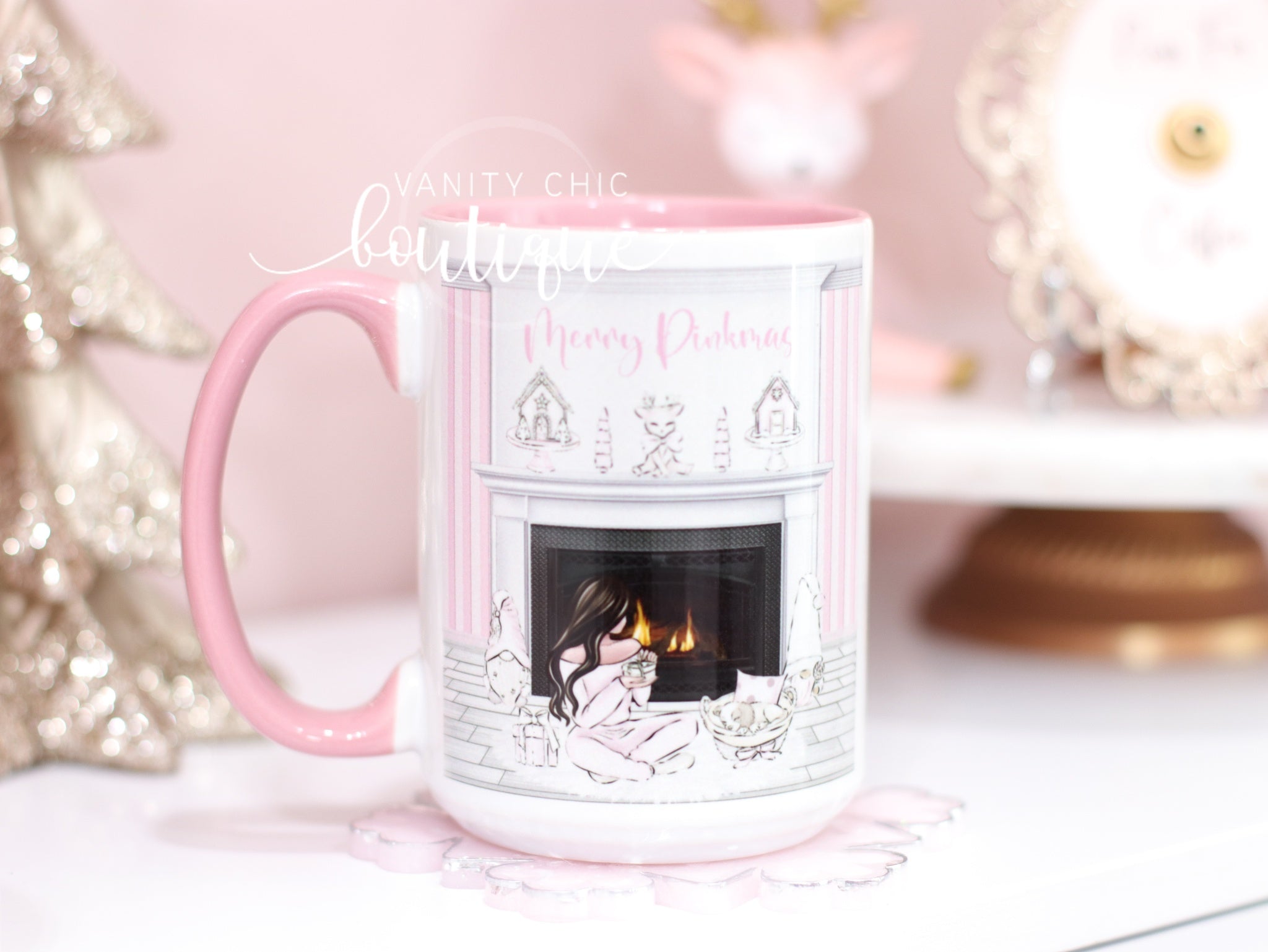 Merry Pinkmas Girl Mug