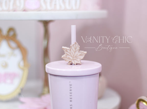 3D Maple Leaf Straw Topper