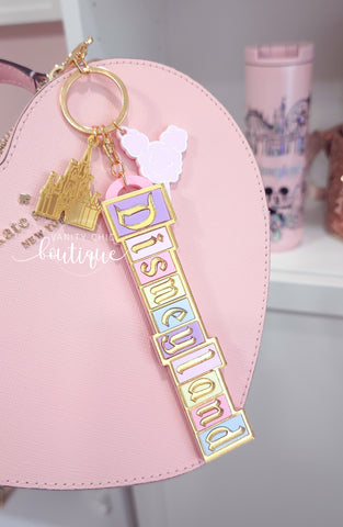 Pastel Themed Park Keychain/ Bag Charm