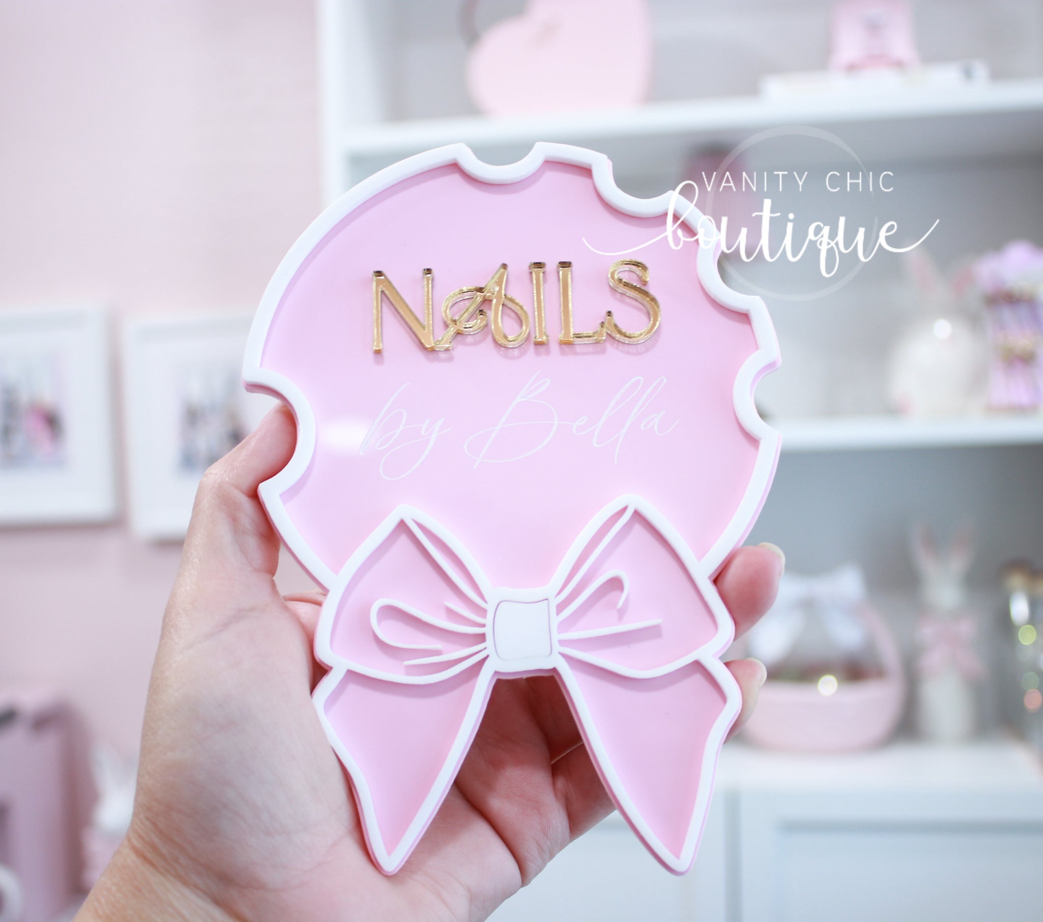 Pink Nailfie Bow Disc