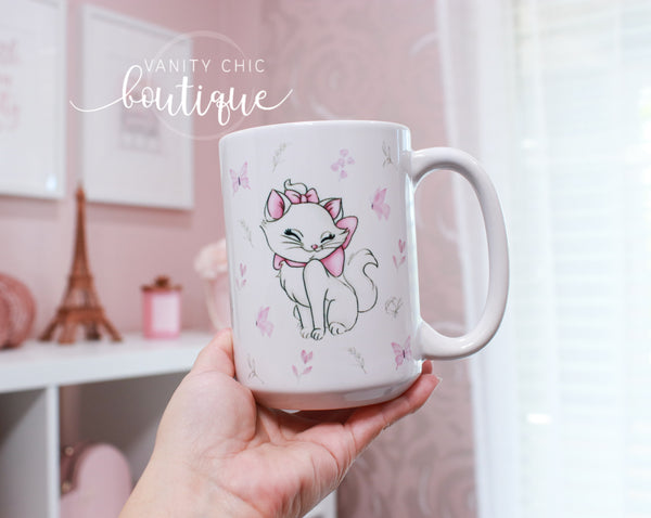 Butterfly/ Floral Marie Mug