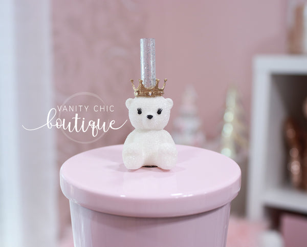 Polar Bear Princess Straw Topper