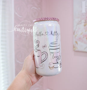 HK Latte Glass Can