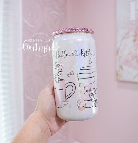 HK Latte Glass Can